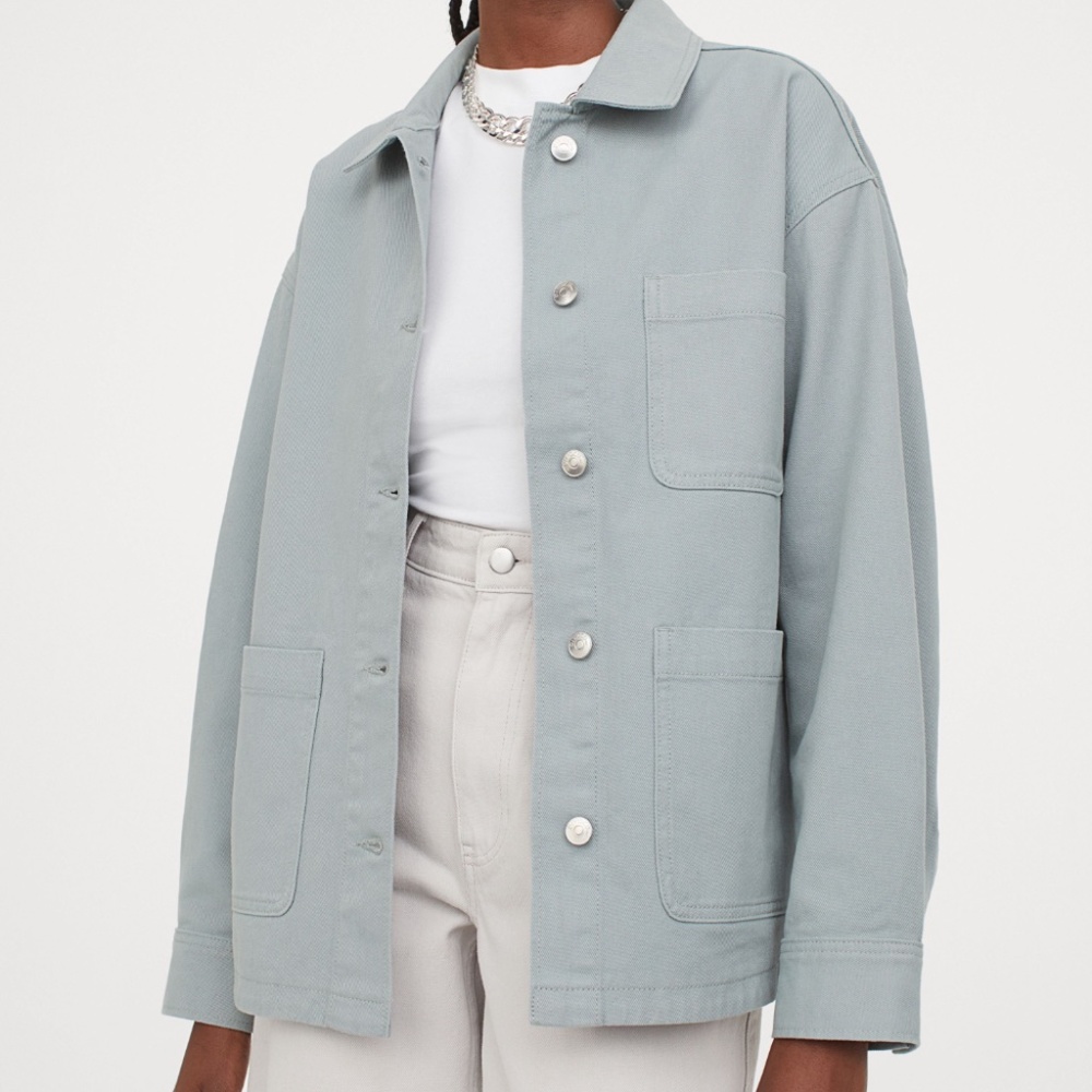 light blue h&m chore coat/shirt jacket